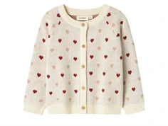 Lil Atelier turtledove heart strik cardigan